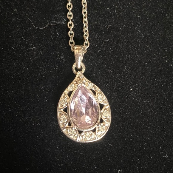 Silver toned Necklace with Earrings Set - Picture 3 of 5